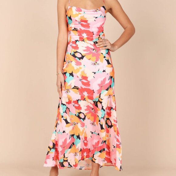 Petal & Pup Posse Midi Slip Dress - Pink Floral Size XS NWT - Picture 1 of 5